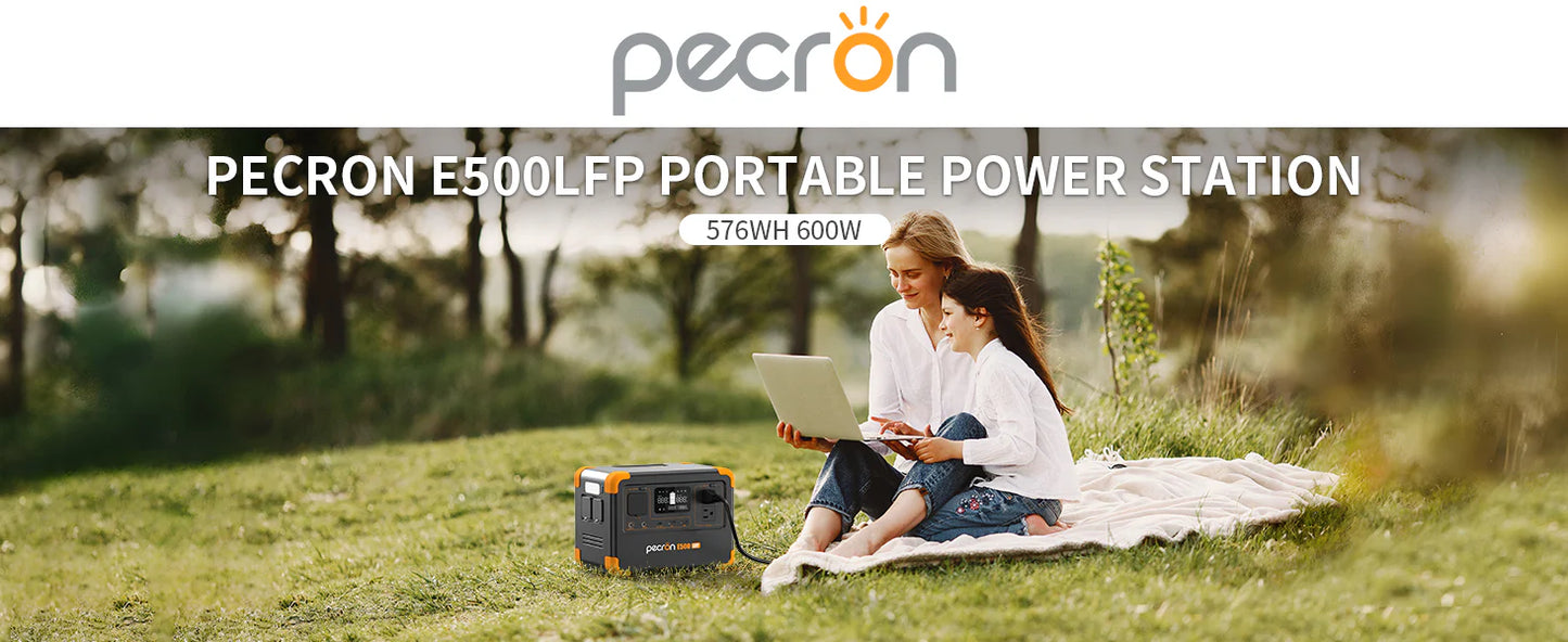 PECRON E500LFP Portable Power Station 600W 576Wh