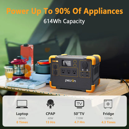 PECRON E600LFP Portable Power Station 1200W 614Wh LiFePo4