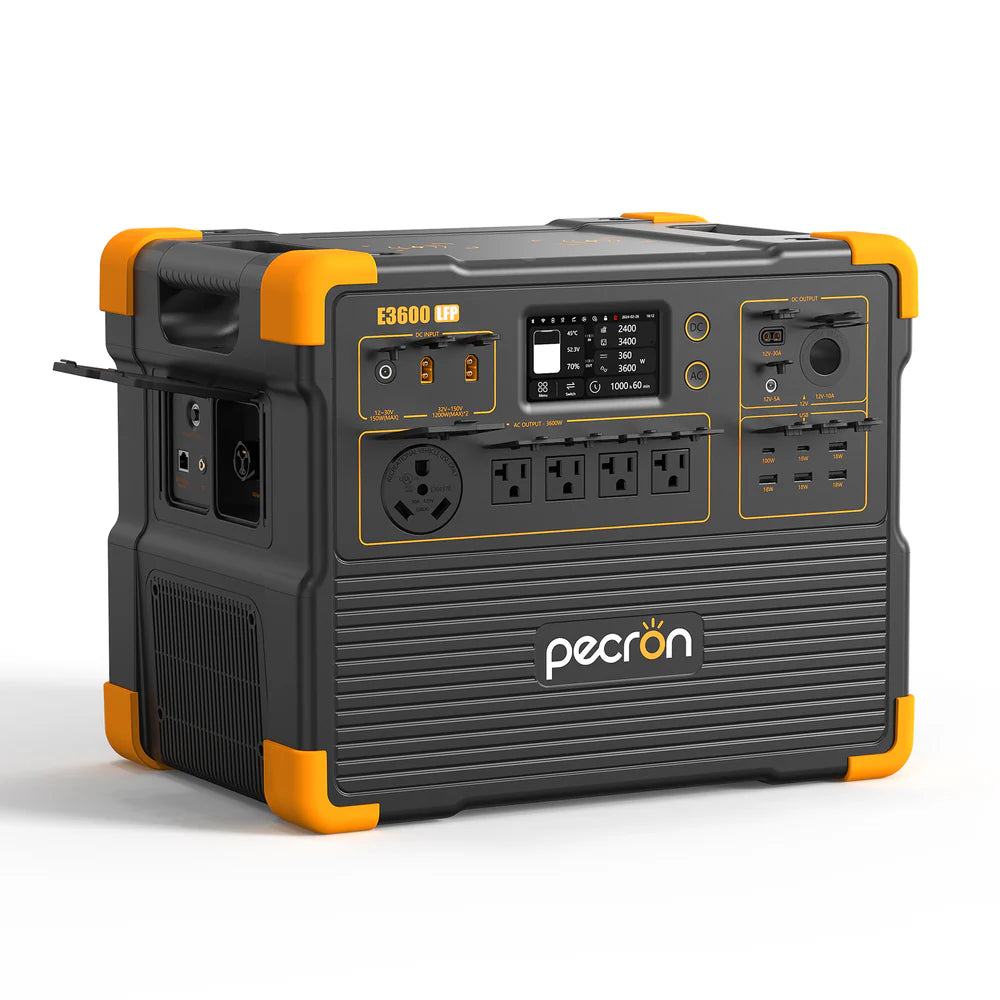 PECRON E3600LFP Expandable Portable Power Station 3600W 3072Wh