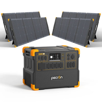 PECRON E3600LFP Expandable Portable Power Station 3600W 3072Wh