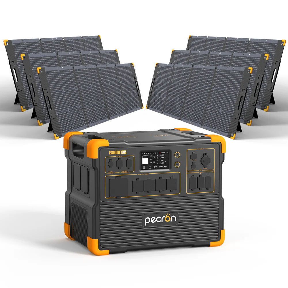 PECRON E3600LFP Expandable Portable Power Station 3600W 3072Wh