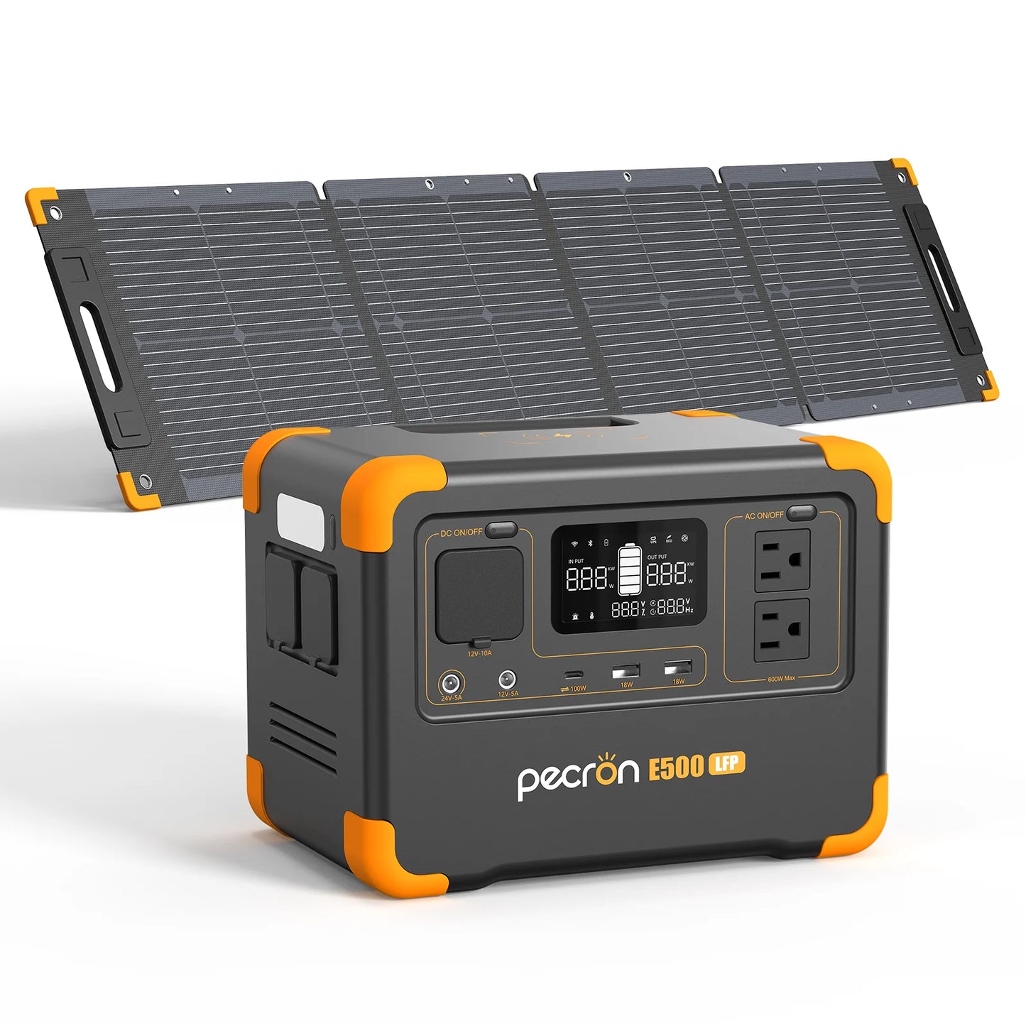 PECRON E500LFP Portable Power Station 600W 576Wh